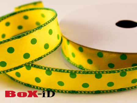 Dots wired : yellow/green       25 mm x 15 m